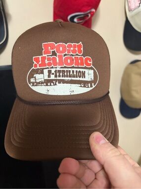 post malone F-Trillion Brown Trucker Hat